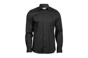 Tee Jays Mens Stretch Shirt (Black) - UTBC5000