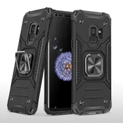 MCC Shockproof Samsung Galaxy S9 Heavy Duty Tough Case Cover Ring Holder [Black]