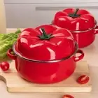 with Lid Saucepan 1.6/2L Soup Pot Fashion Tomato Enamel Pot Milk