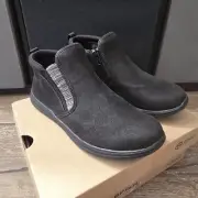 Clarks Cloudsteppers Casual Booties-Breeze Clover-Black-7 Wide-NEW
