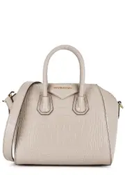 Givenchy Antigona Mini Crocodile-effect Leather top Handle bag - Sand One Size