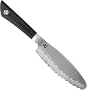 Shun Cutlery Sora Ultimate Utility Knife 6", Wide Serrated Kitchen Knife Perfect for Precise Cuts, Ideal for Preparing Sandwiches or Trimming Small Vegetables, Handcrafted Japanese Knife