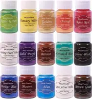 Biutee Mica Powder Slime Powder 15 Colors 0.35Oz Pearlescent Soap Making Dye ...