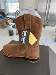 CHIPPEWA MEN'S 10.5 D THUNDERSTRUCK BROWN WATERPROOF WORK BOOTS COMPOSITE TOE
