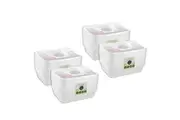 48pc Lemon & Lime Reusable Takeaway Food Storage Container Box Rectangular 650ml