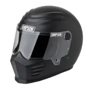 Simpson Helmet 28315M8; Outlaw Bandit Medium Full Face Flat Black Snell/DOT