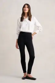 Zip Detail Slim Leg Pant - Jet Black