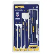 IRWIN 11 Piece Multi-Purpose Bi-Metal Reciprocating Saw Blades Kit With Case