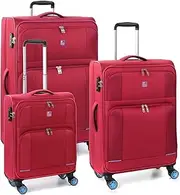 [MODO BY RV RONCATO] Set of 3 Trolley 4R Star 2.0 Red, red, Set of 3 Soft suitcases, Red, Set of 3 Soft suitcases