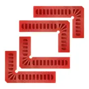 4pcs Positioning Squares Right Angle Clamps 80x50mm 90 Degree Corner Clamp, Red