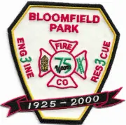 Bloomfield Park Engine - 3 / Rescue - 3, NJ (4.25" x 4.25" size) fire patch