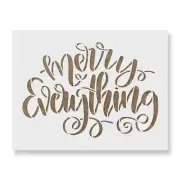 Merry Everything Stencil - Reusable Mylar Stencils for Painting