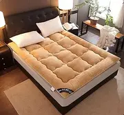 Thickened Japanese Lamb Wool Mattress, Folding Student Dormitory Sleeping Mat, Portable Single Double Futon Mattress, Twin Full Queen King Size