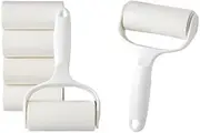 ZONADA Set of 2 Roller Brush Lint Remover with Replaceable Roll Paper and Felt Hair Removal Stick - Multi-Functional Hair Removal Tool for Clothes, Bedding, and Furniture
