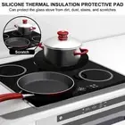2 Pcs Thermochromic Silicone Induction Cooktop Protector Mat with Hook FlUrY