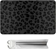 MTG Playmat 24x14 Inch,Black Leopard Magic The Gathering Playmat,TCG Playmat with Stitched Edges Non-Slip Rubber Base,Duskmourn Commander OCG CCG Card Board Game Mat Mousepad Desk Mat