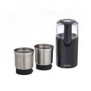 Leaf & Bean 2 In 1 Electric Coffee & Spice Grinder Set Black/Stainless Steel