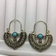 2 Inch Bronze-tone Earring Set Boho Retro Dangle Drop Hook New Free Ship 1529