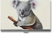 [VFMKT] Slim Metal Business Card Holder Portable Business Card Case Pocket Name Card Holder Koala And Butterfly Wallet for Men Women Office Travel