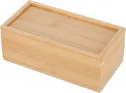 [PLAFOPE] Sturdy Wood Storage Box Large Capacity Unfinished Wooden Box Slide Lid Desk Accessories Home Decor