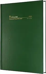 Collins 2025-2026 Financial Year Diary - A4 Day to Page Planner - Green