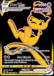 Pokemon - Mew VMax - TG30 - Trainer Gallery - Lost Origin - Full Art - Black & Gold Holo Foil Card