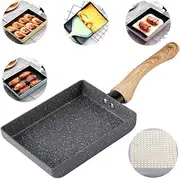 Tamagoyaki Japanese Omelette Pan/Egg Pan - Non-Stick Coating - Rectangle Frying Pan Mini Frying Pan ? Grey