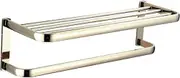 1pc Wall-Mounted Brass Towel Rack Towel Racks for Bathroom 58cm Golden Color Modern Design Easy Install for Kitchen Living Room Balcony