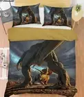 3D Triceratops 1540NA Bed Pillowcases Quilt Cover Duvet Jerry LoFaro Fay