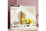 Embellir Bluetooth Makeup Mirror 58x46cm Hollywood Vanity with LED Light Crystal