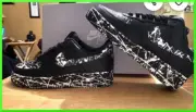 Custom Air Force 1 Black White Splatter/Air Force 1 Custom Shoes NEW IN BOX