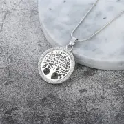 Designer Simulated Diamond "Tree of Life" Pendant Necklace