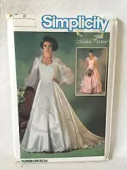 Simplicity 6764 BRIDES' BRIDESMAIDS WEDDING DRESS Uncut PATTERN Size 6