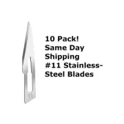10 Pack #11 Scalpel Blade, Surgical Dental Stainless Steel Scalpel Blade