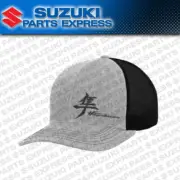 NEW SUZUKI HAYABUSA KANJI MESH HAT CAP LIGHT HEATHER GREY SNAP BACK 990A0-17200