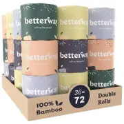 Betterway Bamboo Toilet Paper 3 Ply - Sustainable Toilet Tissue - 36 Double R...