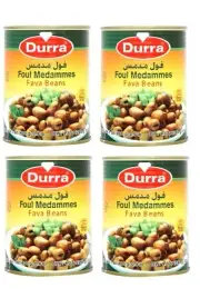 Fava Beans (Foul Mudammas) Ready to eat. 4 Cans 14.1 oz. (400g) D.Wt. 9.5 oz.