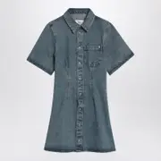 [Ami Paris] Mini Dress Ami De Coeur In Denim XS Light blue