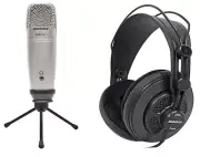 Samson C01U ASMR Recording Streaming USB Microphone Mic Kit w/ Headphones