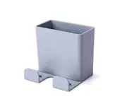 2PCS Creative and Convenient Mobile Phone Charging Bracket Multi-purpose Wall-mounted Remote Control Storage Box-Grey