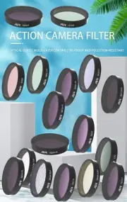 Scratch-Resistant UV CPL ND NDPL Star Filter Macro Lens for DJI Osmo Action 3 4