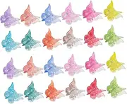 HONMEET 24pcs Clip Hair Claw Hair Claw Clips Butterfly Small Clamps Fashionable Hairpins Resin