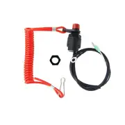 Universal Boat Outboard Engine Motor Kill Stop Switch With Safety Tether Lanyard