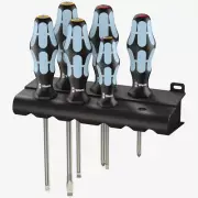 Wera 032060 Stainless Steel Slotted/Phillips Screwdriver Set + Rack