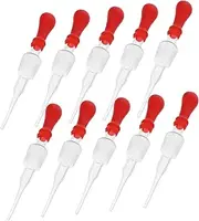 NOLITOY Set of 10 Glass Transfer Pipettes Safe for Home School Experiments Easy to Use Liquid Droppers