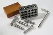 8 PIECE 1-2-3 PRECISION 23 HOLE BLOCK SET WITH SCREWS & HEX KEY XS025