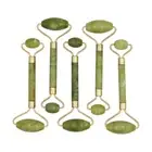 10Pcs Natural Serpentine Jade Crystal Facial Beauty Massage Roller Massager Tool