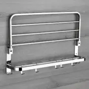 304Stainless Steel Bath Towel Shelf Folding Towel Rack Holder Storage Shelf Hook