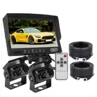 7" Monitor 4 PIN 2x Heavy Duty Rear View Reversing Camera 12-24v For 20m Truck