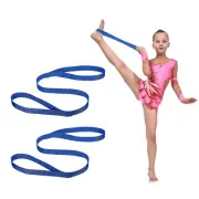 2 Pack 3.3ft Stretch Strap with Loops Cheerleading Stunt Yoga Strap, Dark Blue